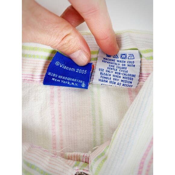 VTG Dora the Explorer Striped Jean Jacket Dorable Toddler Girl Sz XS Pink Green - Picture 5 of 8